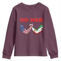 Free Iran Youth Sweatshirt No War Support Iranian Freedom