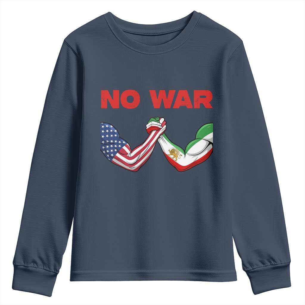 Free Iran Youth Sweatshirt No War Support Iranian Freedom
