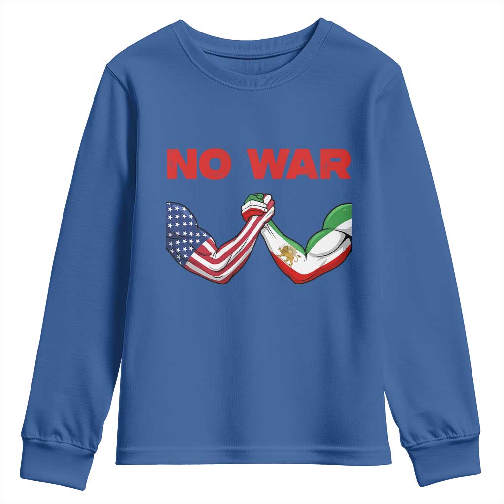 Free Iran Youth Sweatshirt No War Support Iranian Freedom