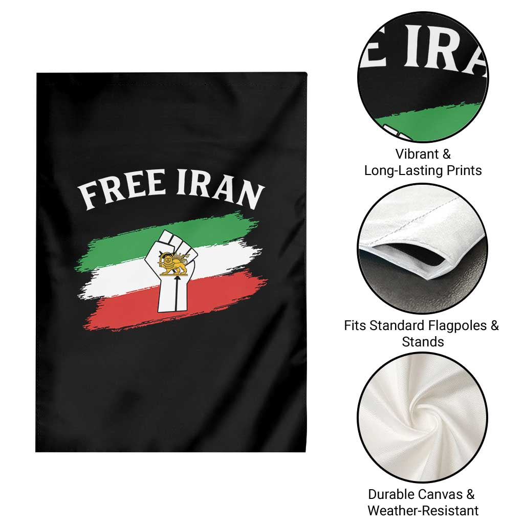 Free Iran Garden Flag Support Iranian Freedom No War