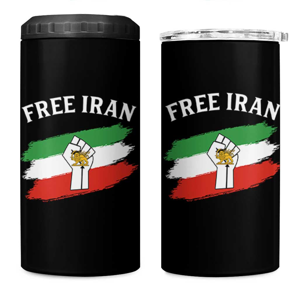 Free Iran 4 in 1 Can Cooler Tumbler Support Iranian Freedom No War