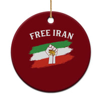 Free Iran Ceramic Ornament Support Iranian Freedom No War