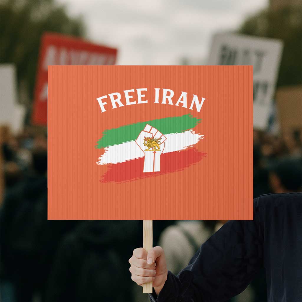 Free Iran Protest Sign Support Iranian Freedom No War