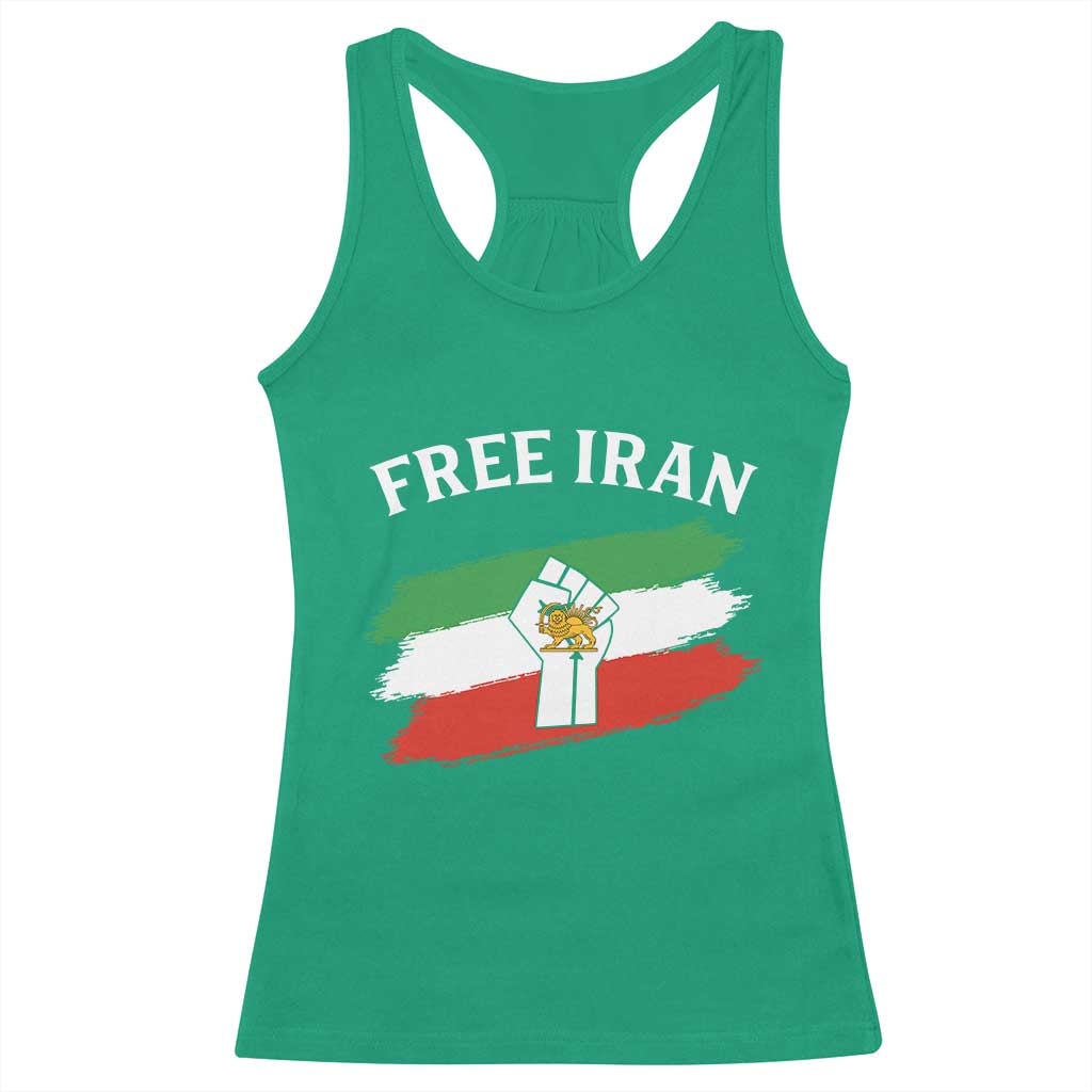 Free Iran Racerback Tank Top Support Iranian Freedom No War