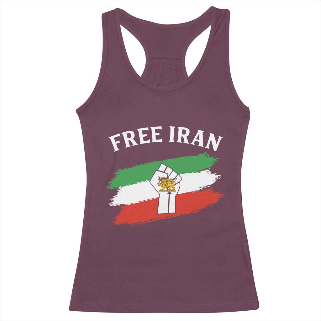 Free Iran Racerback Tank Top Support Iranian Freedom No War