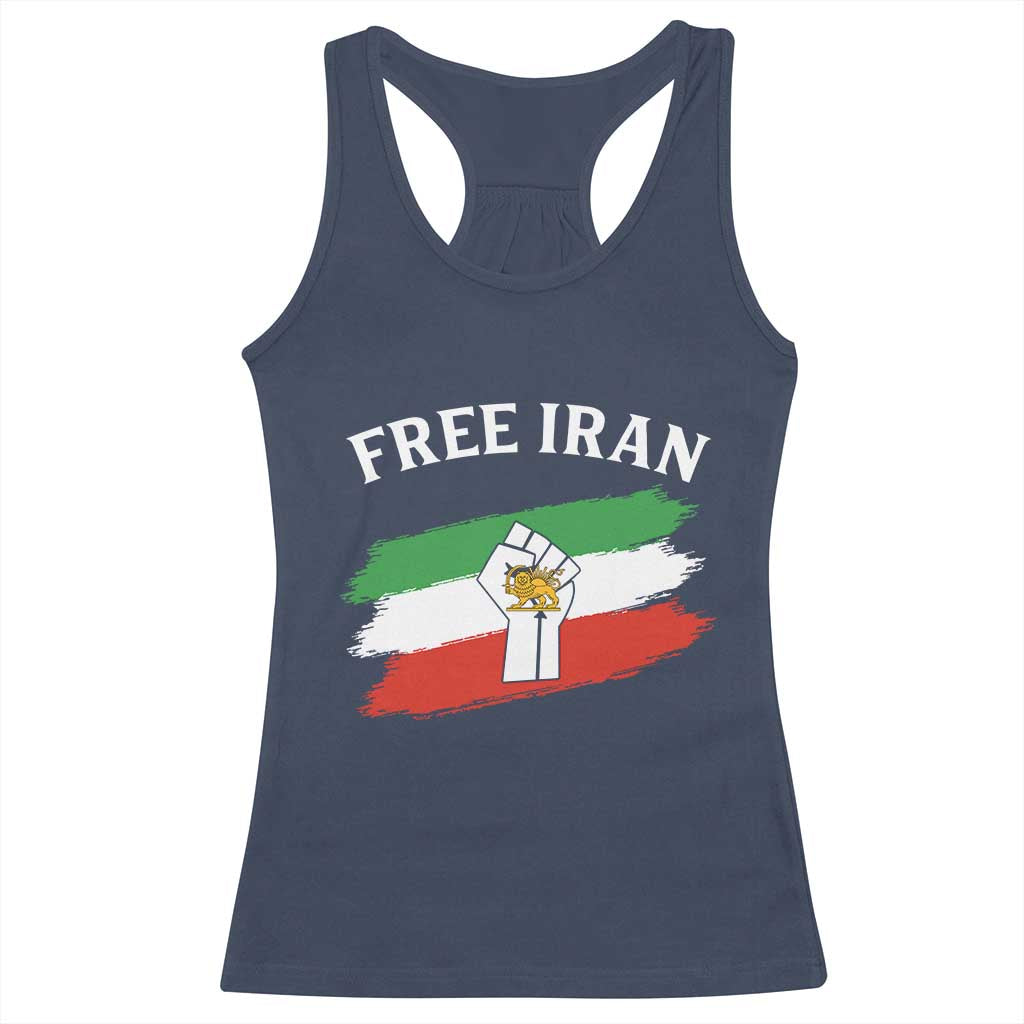 Free Iran Racerback Tank Top Support Iranian Freedom No War