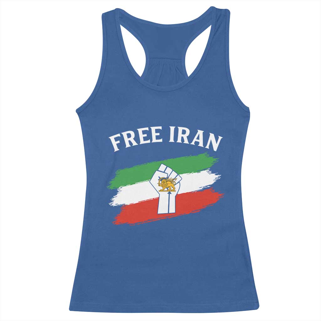 Free Iran Racerback Tank Top Support Iranian Freedom No War