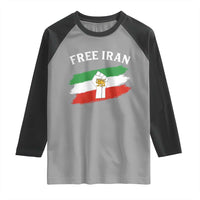 Free Iran Raglan Shirt Support Iranian Freedom No War