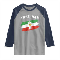 Free Iran Raglan Shirt Support Iranian Freedom No War
