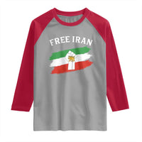 Free Iran Raglan Shirt Support Iranian Freedom No War