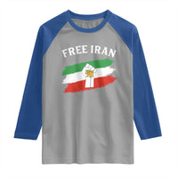 Free Iran Raglan Shirt Support Iranian Freedom No War