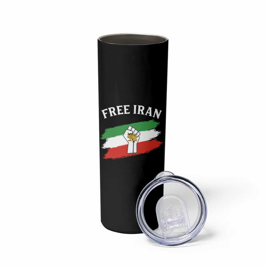 Free Iran Skinny Tumbler Support Iranian Freedom No War