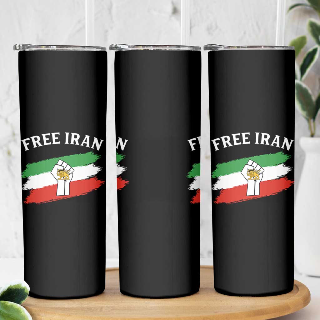 Free Iran Skinny Tumbler Support Iranian Freedom No War
