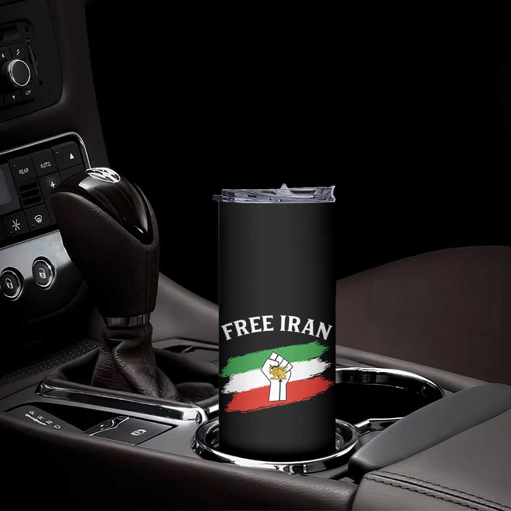 Free Iran Skinny Tumbler Support Iranian Freedom No War