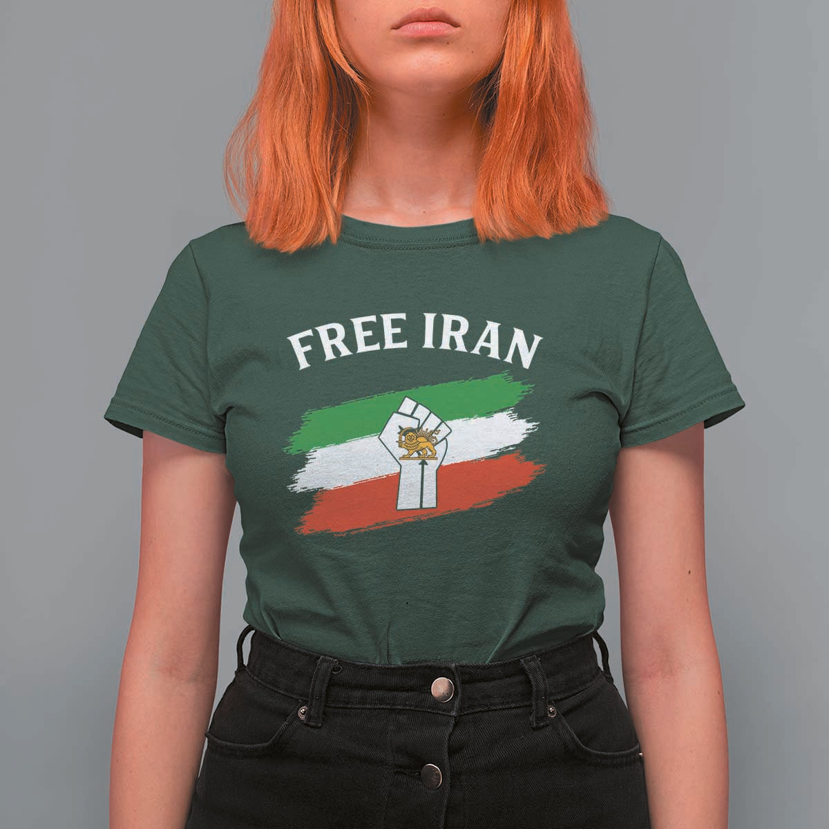 Free Iran T Shirt For Women Support Iranian Freedom No War