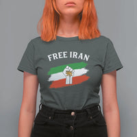 Free Iran T Shirt For Women Support Iranian Freedom No War