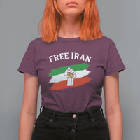 Free Iran T Shirt For Women Support Iranian Freedom No War
