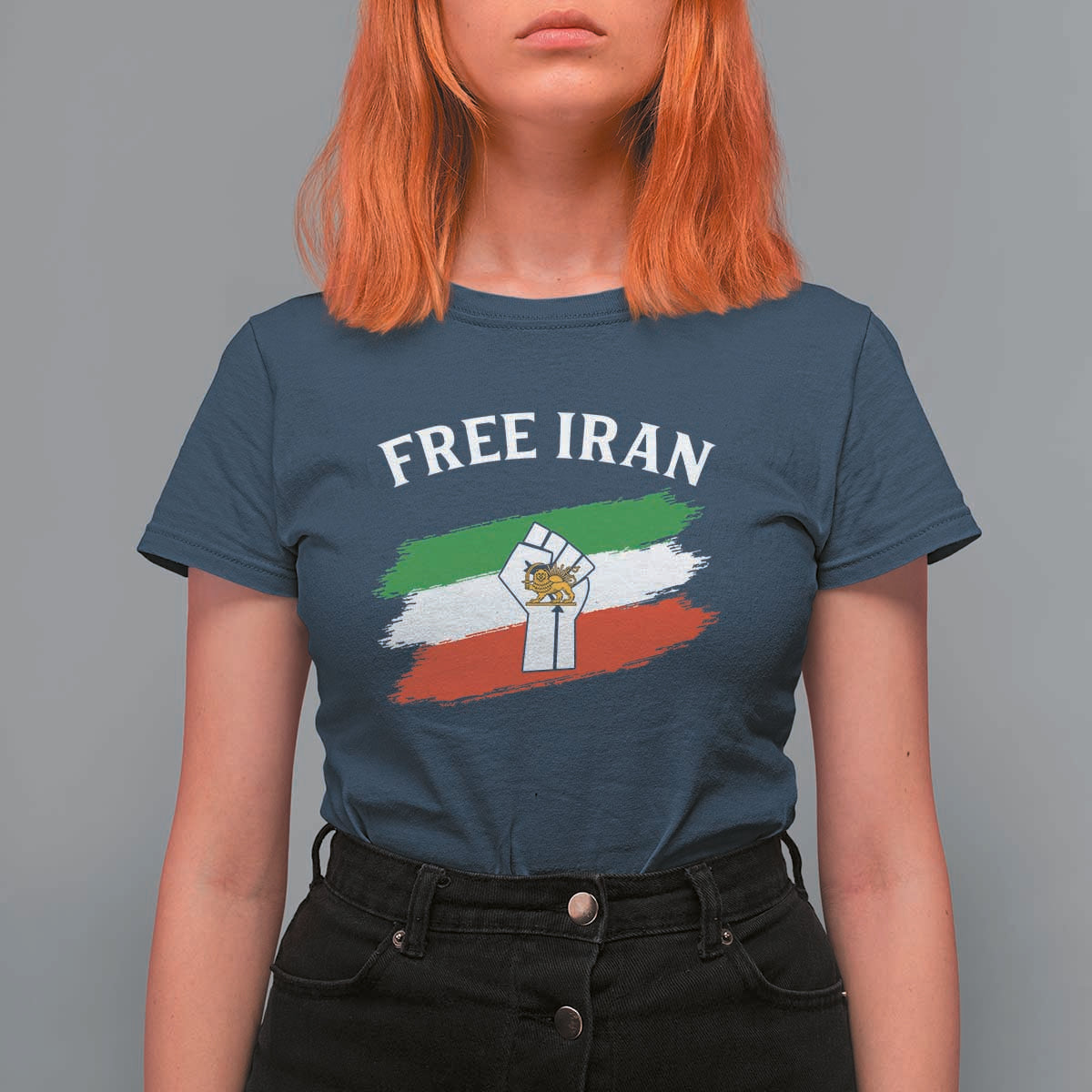 Free Iran T Shirt For Women Support Iranian Freedom No War