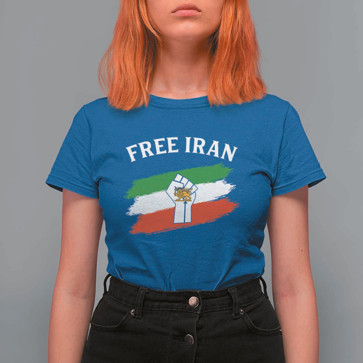 Free Iran T Shirt For Women Support Iranian Freedom No War