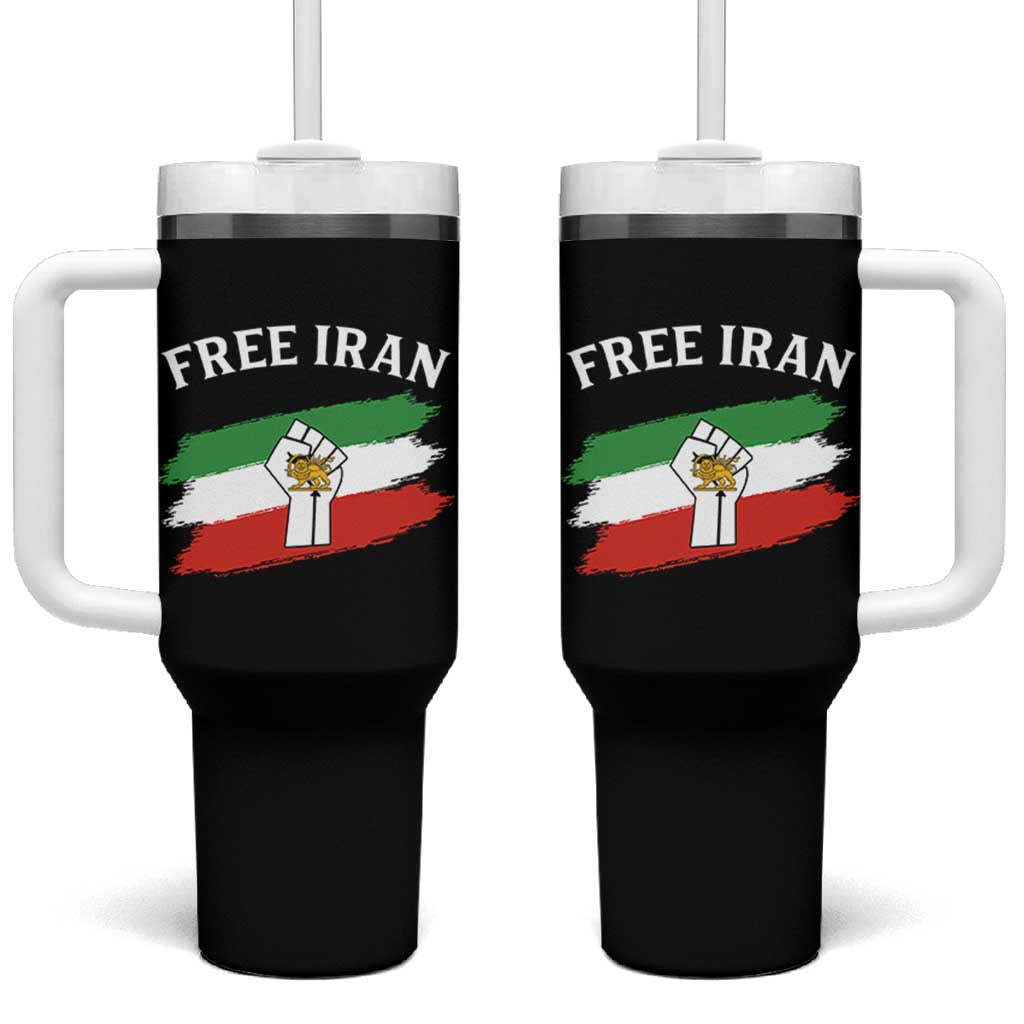 Free Iran Tumbler With Handle Support Iranian Freedom No War