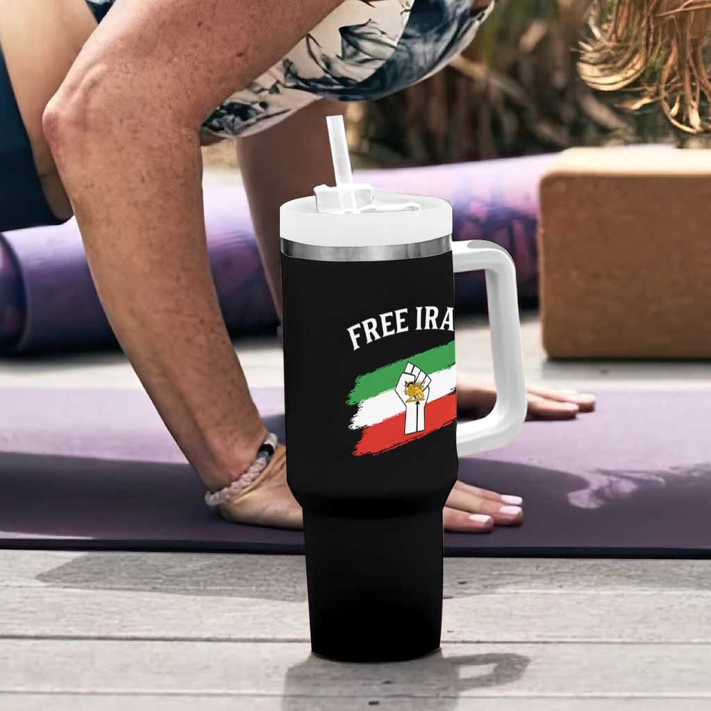 Free Iran Tumbler With Handle Support Iranian Freedom No War