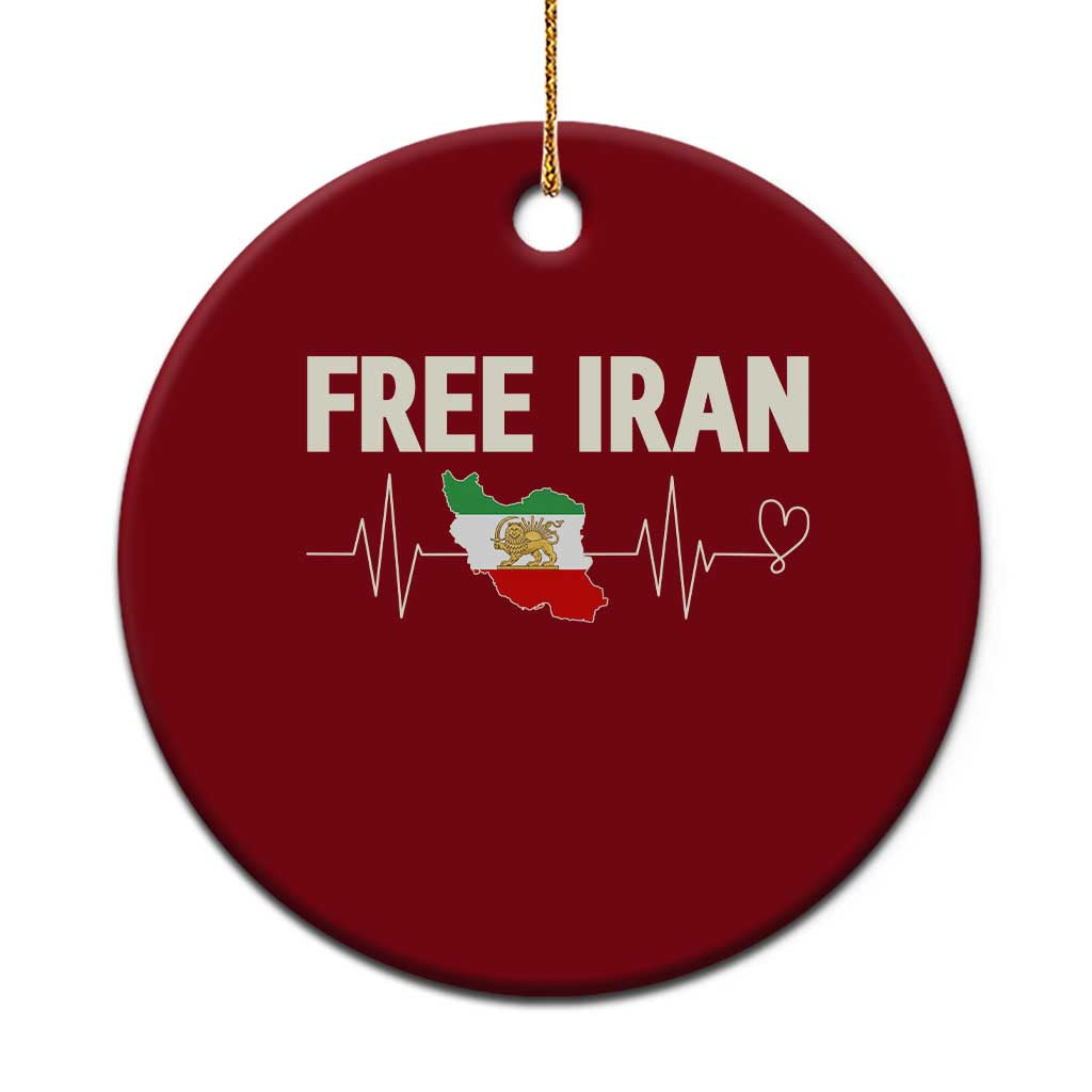 Free Iran Flag Ceramic Ornament Support Iranian Freedom