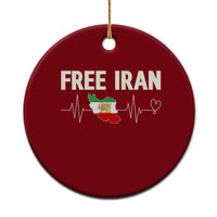 Free Iran Flag Ceramic Ornament Support Iranian Freedom