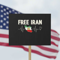 Free Iran Flag Protest Sign Support Iranian Freedom