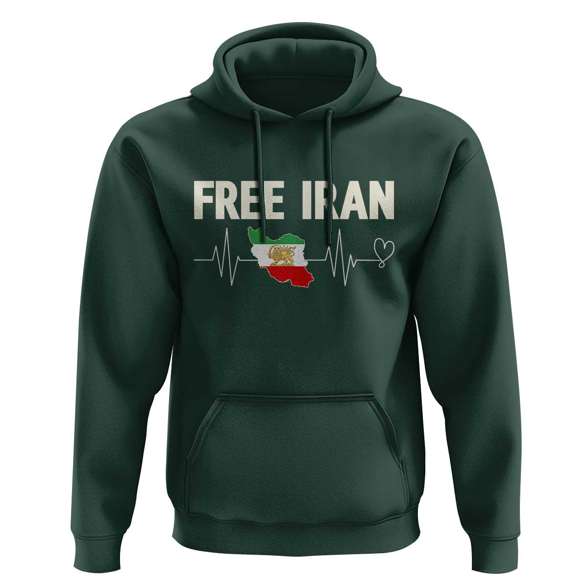Free Iran Flag Hoodie Support Iranian Freedom