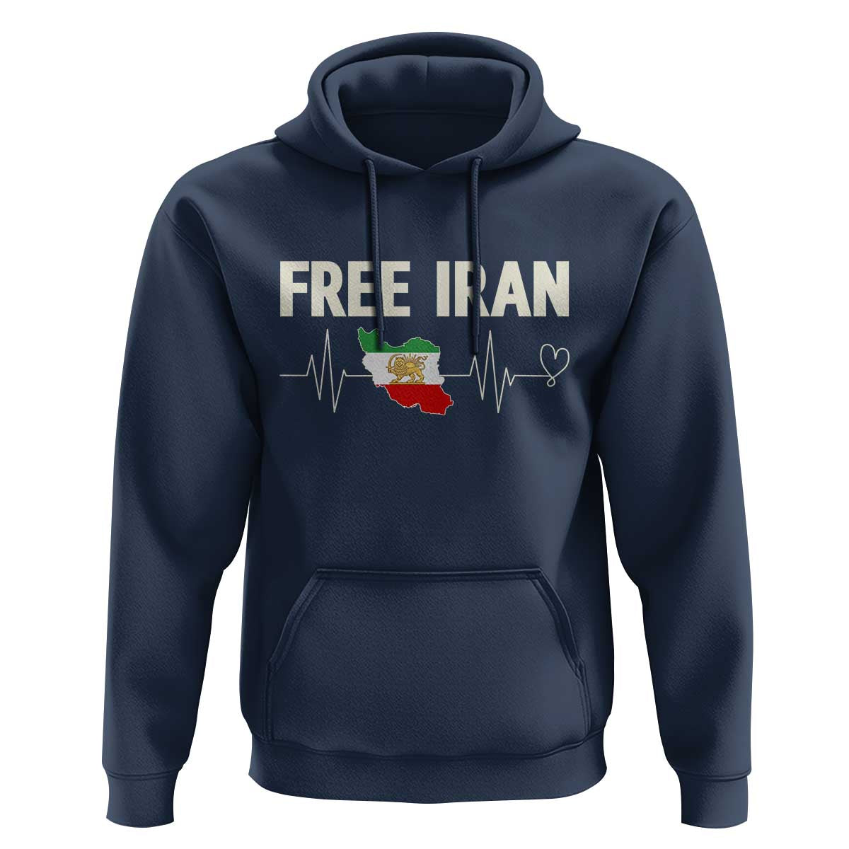 Free Iran Flag Hoodie Support Iranian Freedom