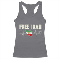 Free Iran Flag Racerback Tank Top Support Iranian Freedom