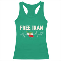 Free Iran Flag Racerback Tank Top Support Iranian Freedom