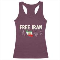 Free Iran Flag Racerback Tank Top Support Iranian Freedom