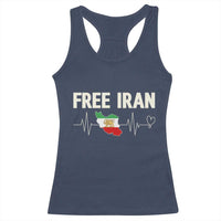 Free Iran Flag Racerback Tank Top Support Iranian Freedom