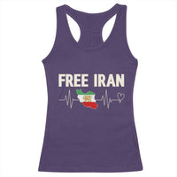 Free Iran Flag Racerback Tank Top Support Iranian Freedom