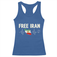 Free Iran Flag Racerback Tank Top Support Iranian Freedom
