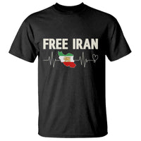 Free Iran Flag T Shirt Support Iranian Freedom