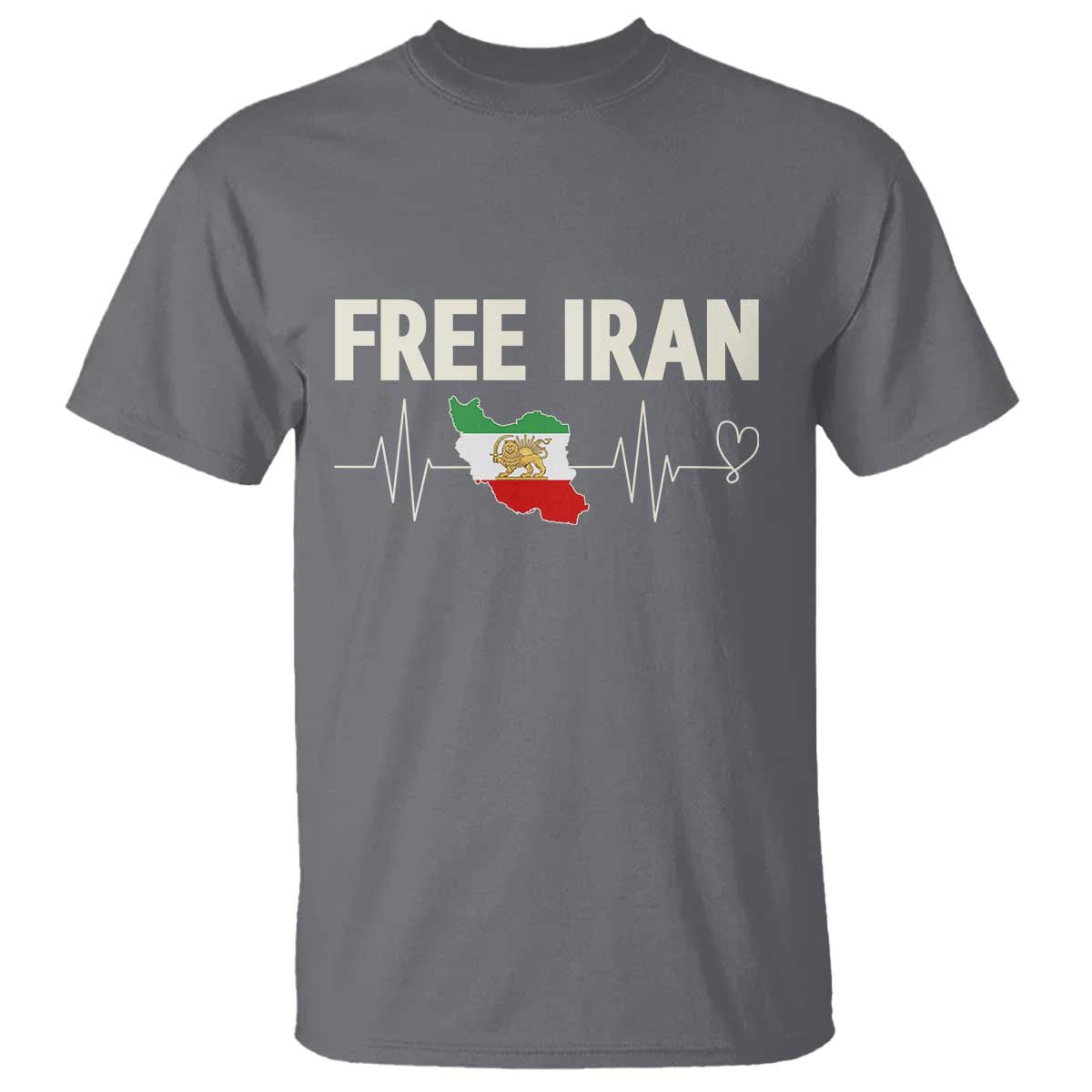 Free Iran Flag T Shirt Support Iranian Freedom