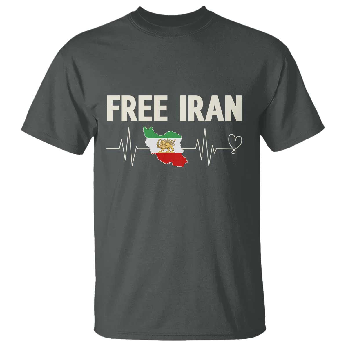 Free Iran Flag T Shirt Support Iranian Freedom