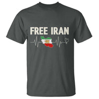 Free Iran Flag T Shirt Support Iranian Freedom