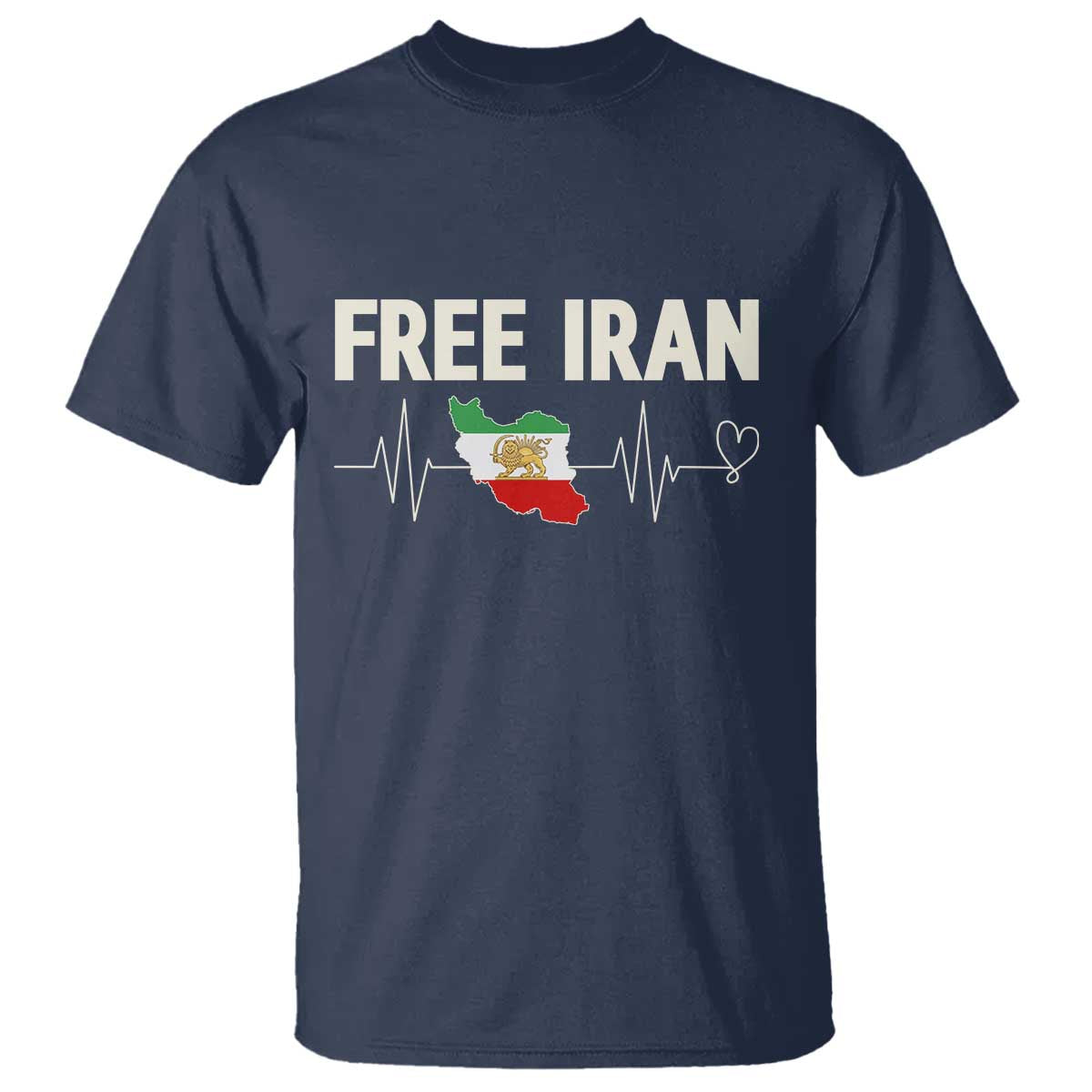 Free Iran Flag T Shirt Support Iranian Freedom