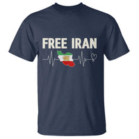Free Iran Flag T Shirt Support Iranian Freedom