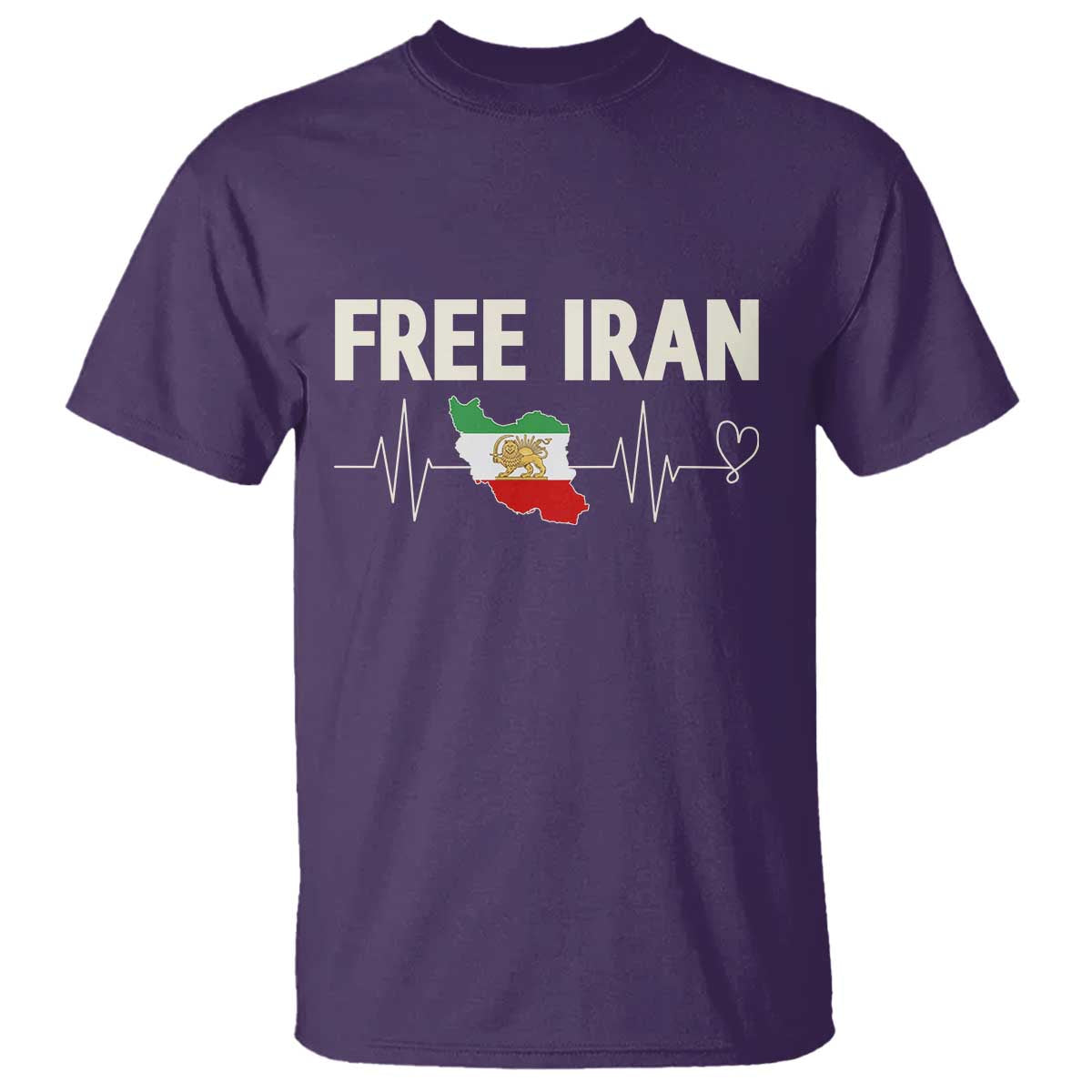 Free Iran Flag T Shirt Support Iranian Freedom