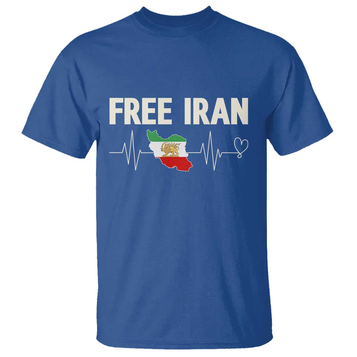 Free Iran Flag T Shirt Support Iranian Freedom