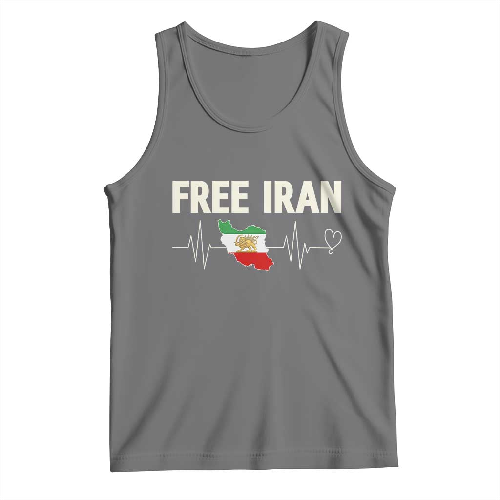 Free Iran Flag Tank Top Support Iranian Freedom
