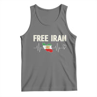 Free Iran Flag Tank Top Support Iranian Freedom
