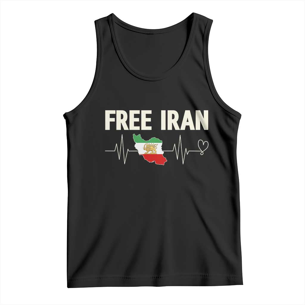 Free Iran Flag Tank Top Support Iranian Freedom