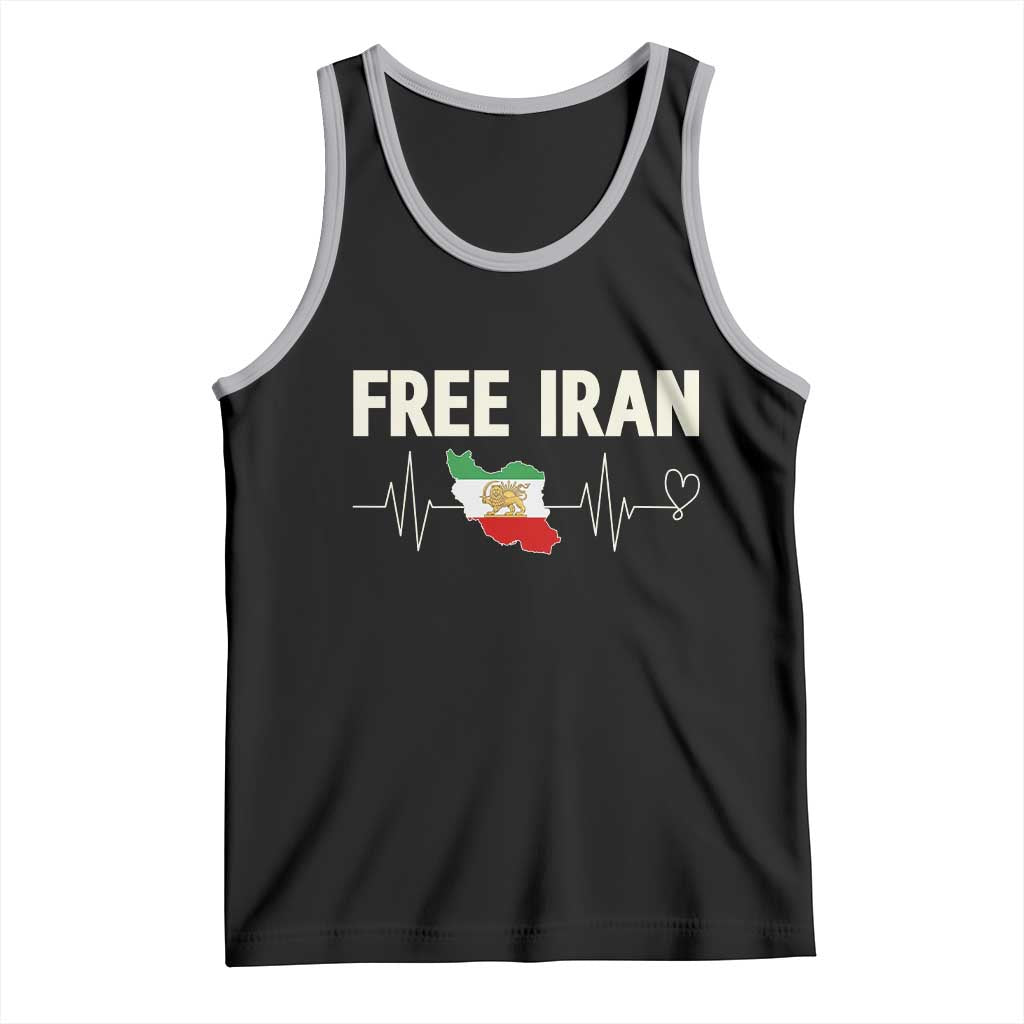 Free Iran Flag Tank Top Support Iranian Freedom