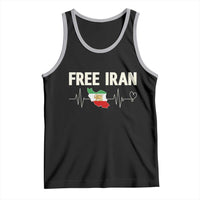 Free Iran Flag Tank Top Support Iranian Freedom