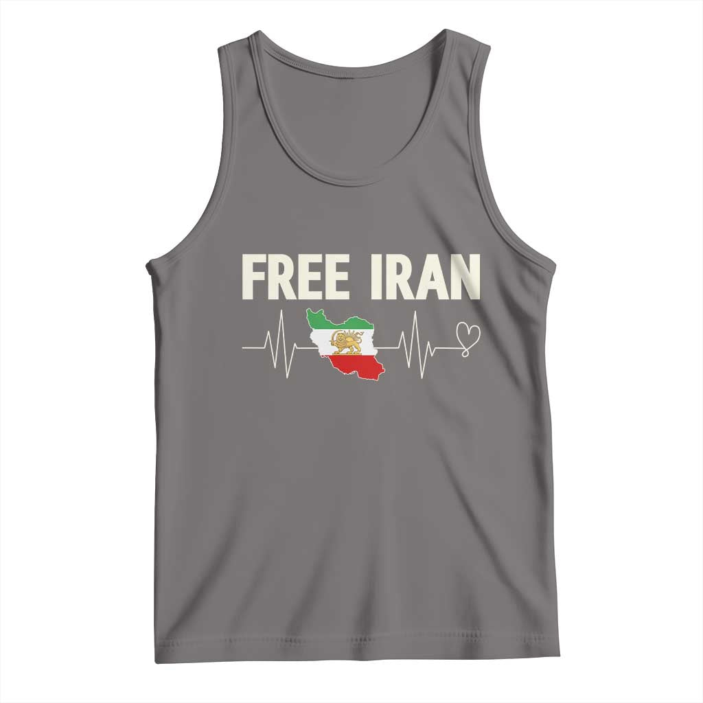 Free Iran Flag Tank Top Support Iranian Freedom